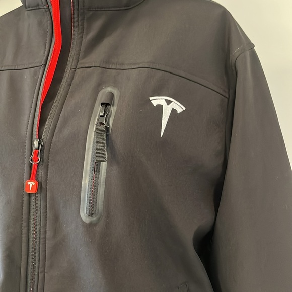 Brand New Tesla Corp jacket embroidered logo & back inside/outside pocket XL - Picture 3 of 14